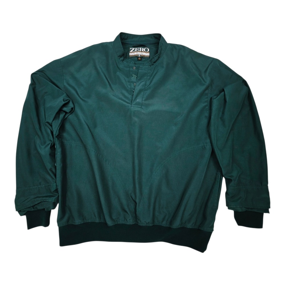 Zero Restriction Golf Windbreaker L Forest Green Vintage 90s USA Pullover